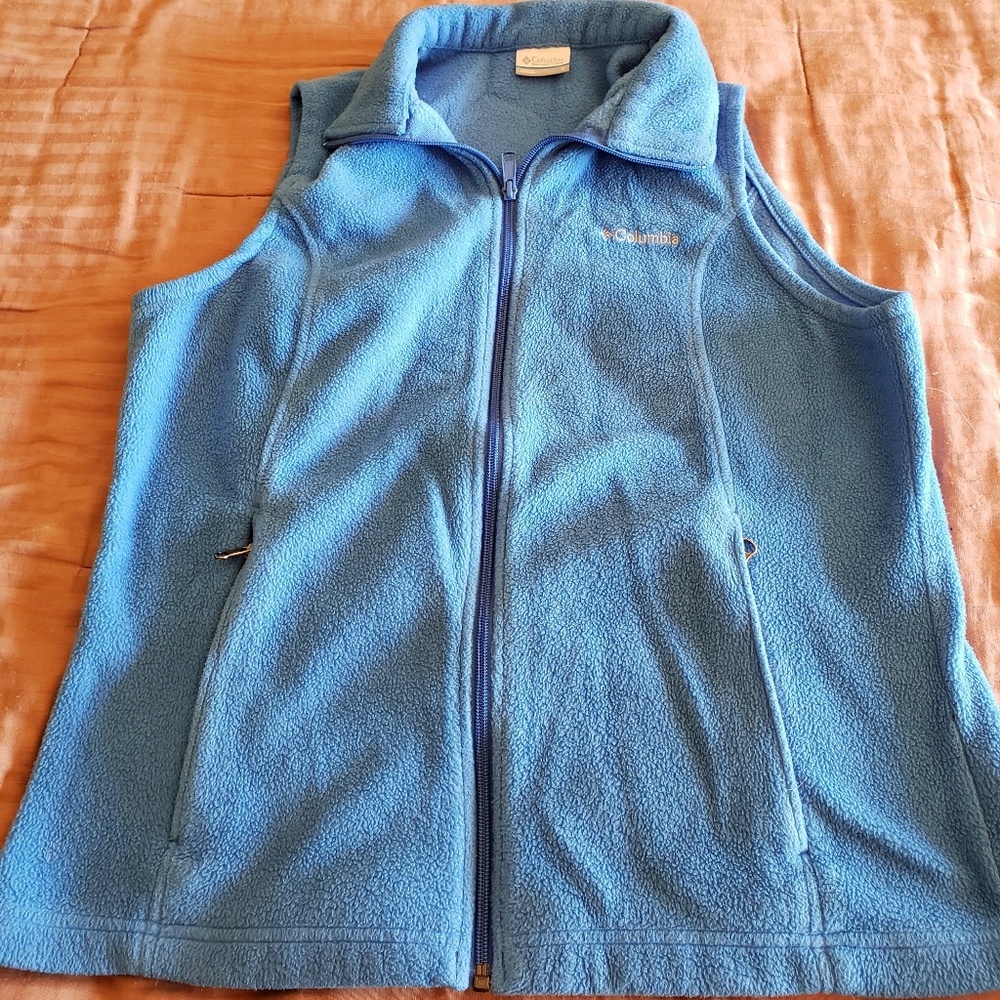 Columbia fleece vest royal blue